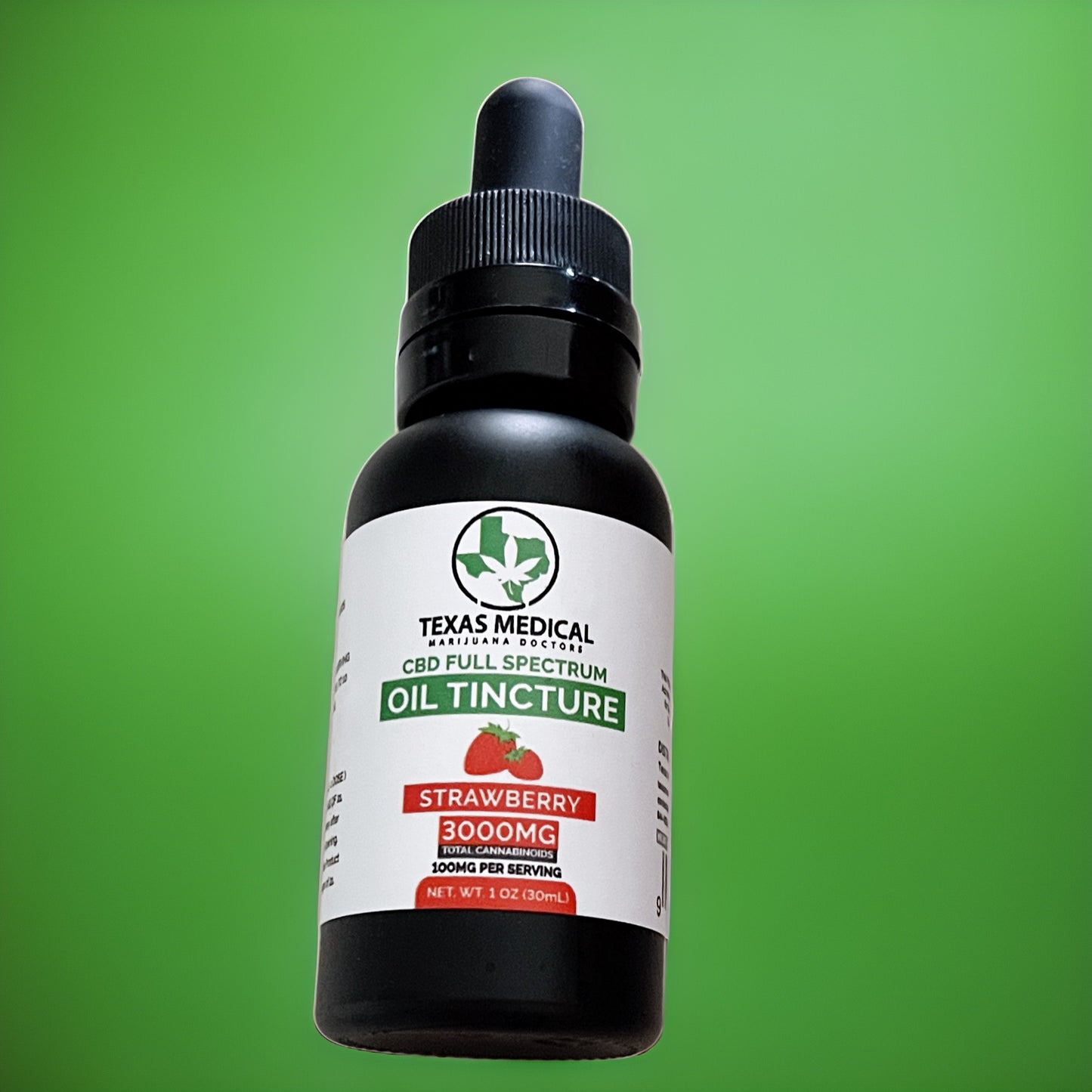 TXMMD CBD Full Spectrum 3000mg Tincture Oil Strawberry