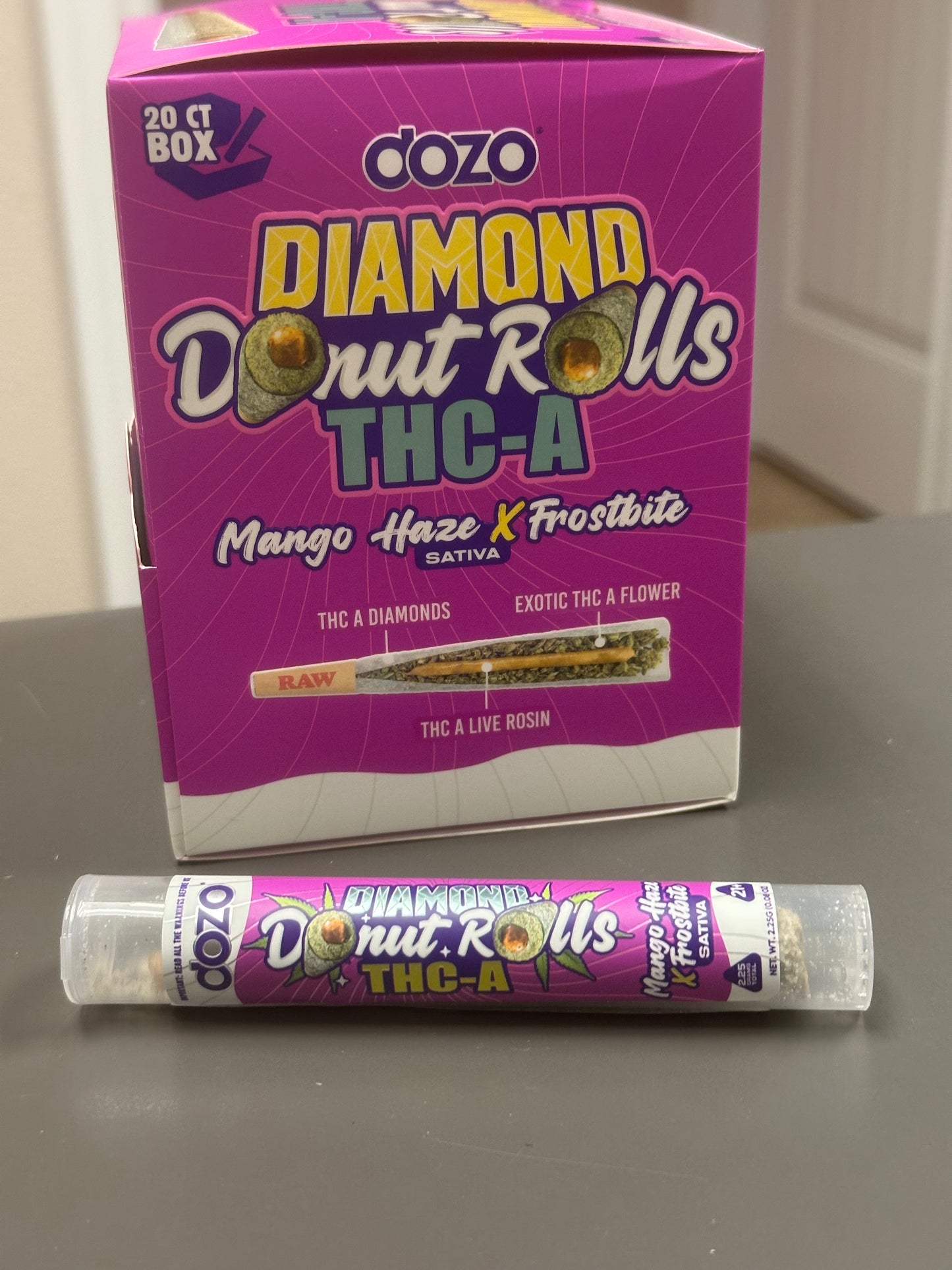 Diamond THCA 2.25g Each DOZO Pre Rolls